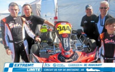 Le Team Roussel à fond dans la course de karting